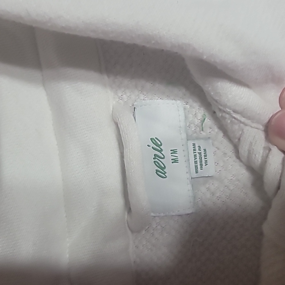 Offline By Aerie Button Up Sherpa Shacket Jacket Off White Size Medium Oversized - Picture 4 of 7